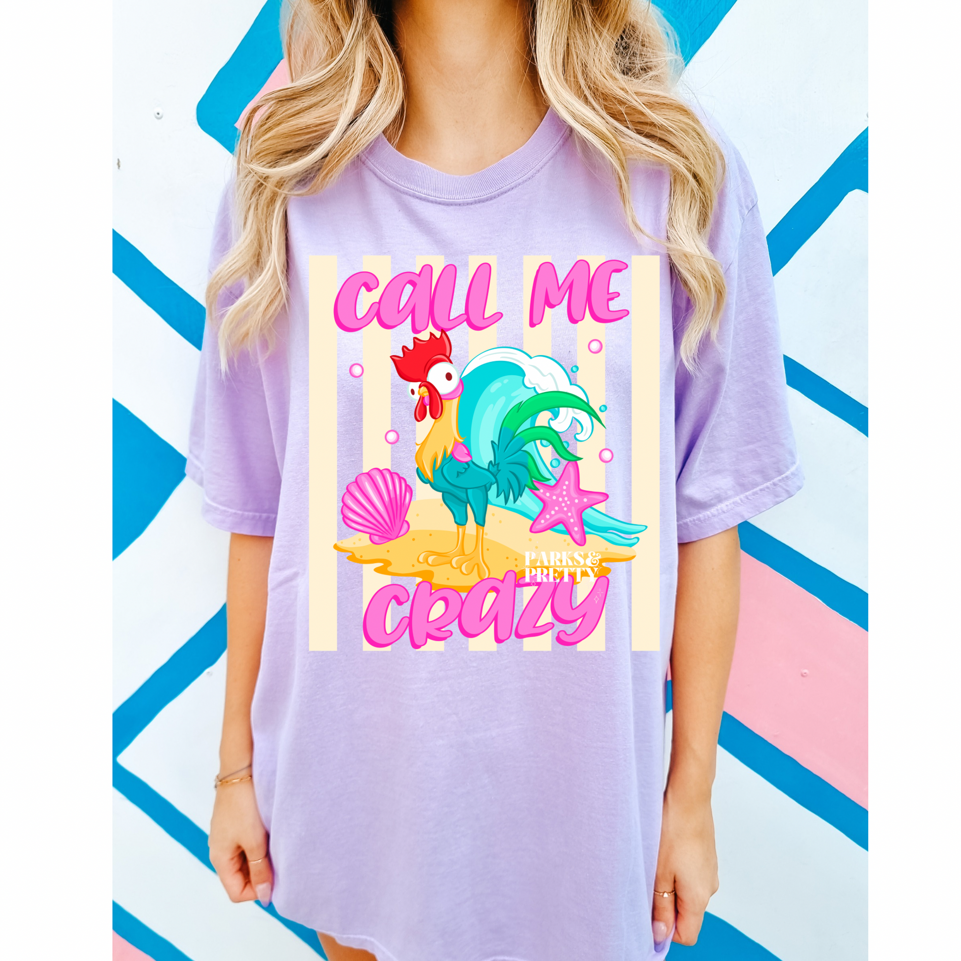 Crazy side kick tee- purple