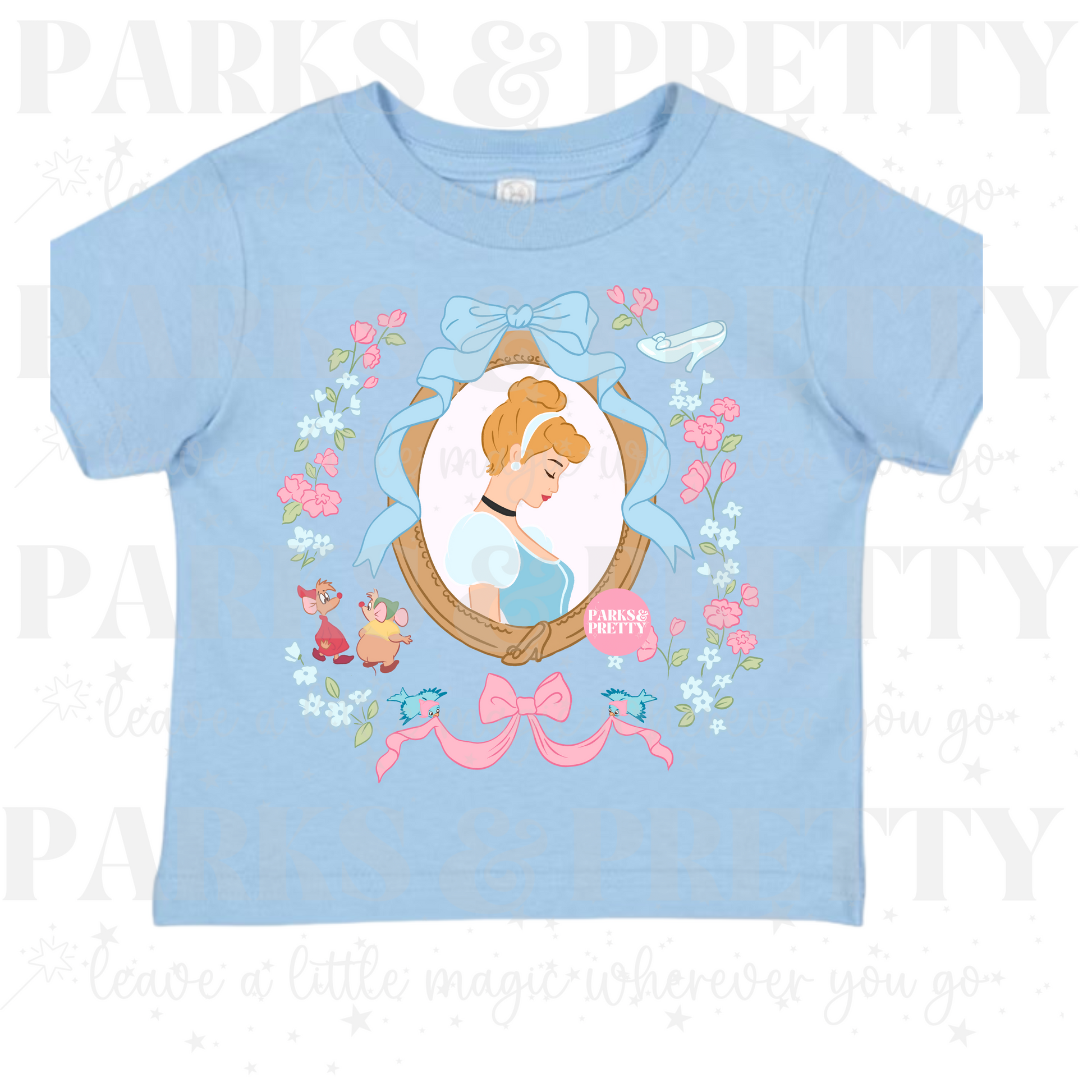 Kids glass slipper princess tee