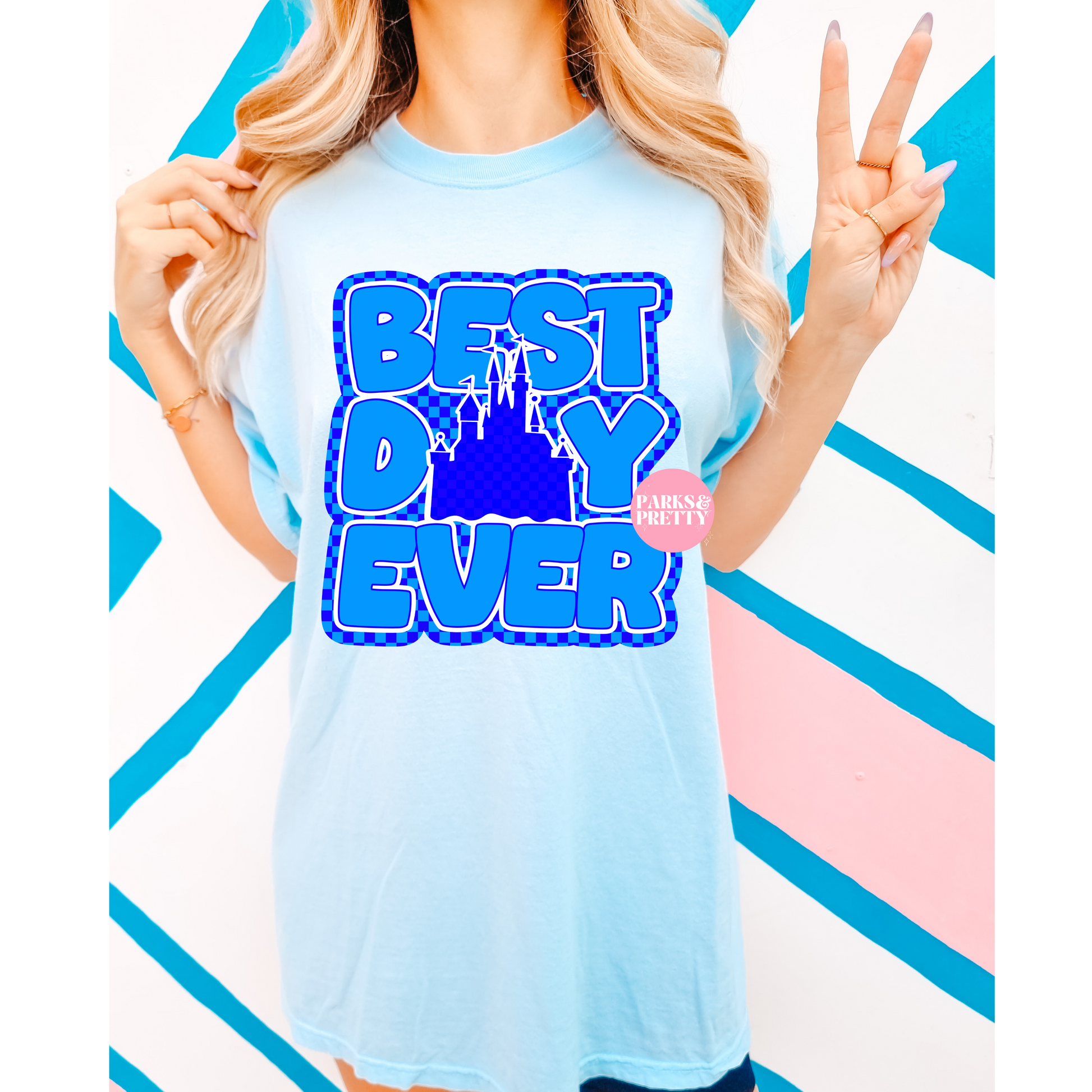 Best day ever blue tee