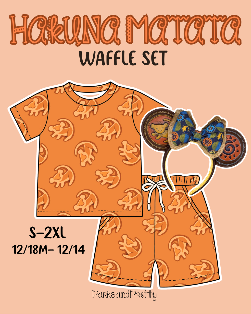 KIDS HAKUNA MATATA waffle set ETA MID/LATE AUG
