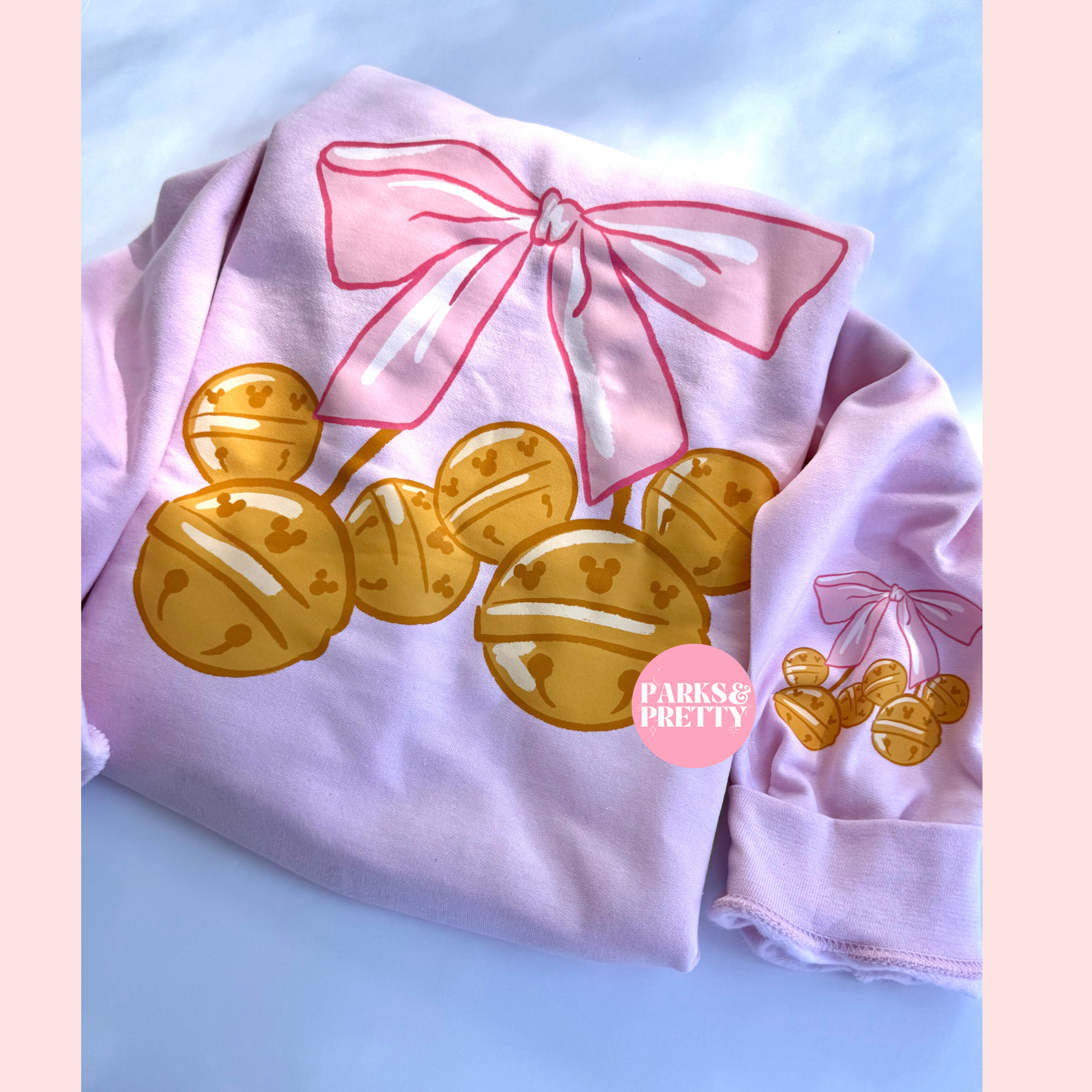 YOUTH pink bells LS tee